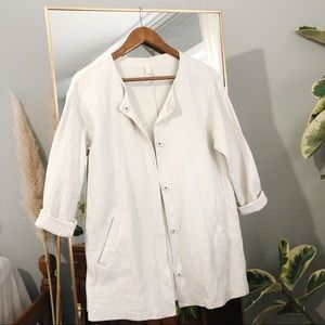 Eileen Fisher Stucco Linen Blend Weave Jacket